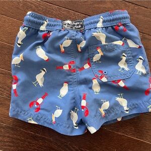 Janie and Jack Blue Kids Shorts with Nautical Print